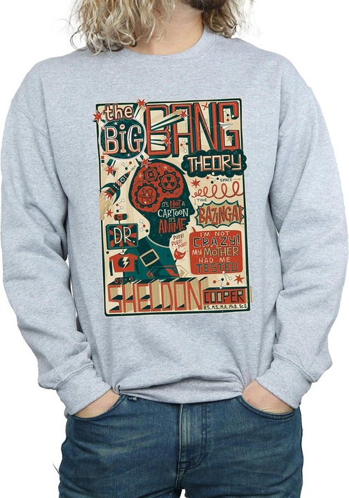Immagine prodotto Big Bang Theory Felpa in cotone con poster infografico (S)