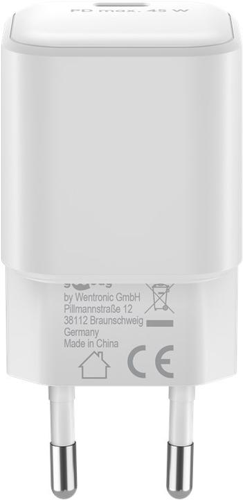 Actual product image Goobay USB C Nano Quick Charger with GaN technology (45 W, 1 portion)