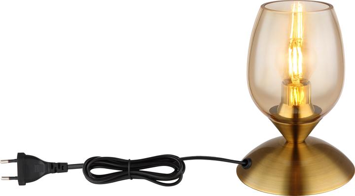 Produktbild Globo Kuwaita E14 Tischleuchte Messingfarben Matt, Metall 18cm 24007M (E14)