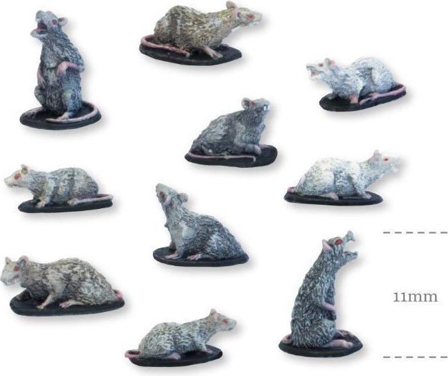 Produktbild Tabletop-Art Miniaturen-Set Rats – Set 1 10 Teile (Kunststoff)