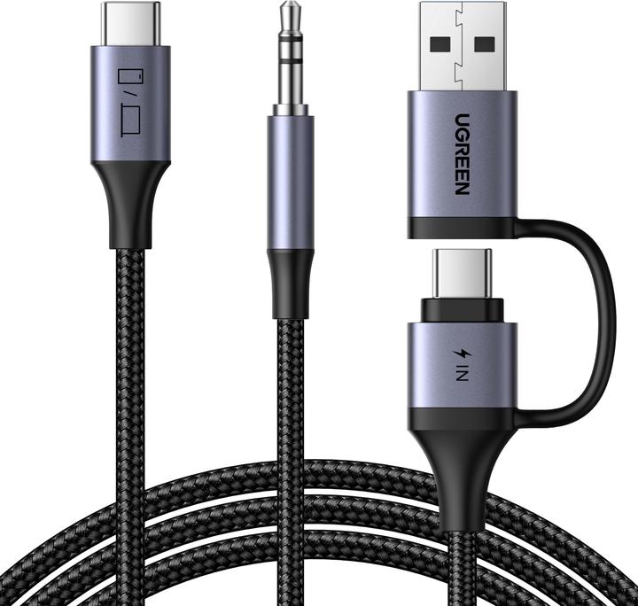 Ugreen USB-C to 3.5mm Audio Adapter and Charger Cable, 1.5m