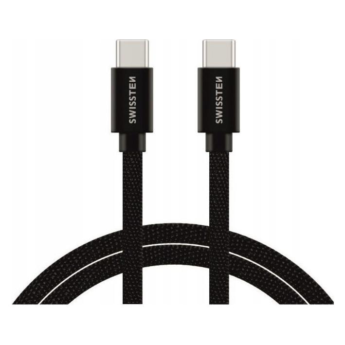Swissten Fast Charging Cable 1.2m Juodas (1.20 m), Usb Kabel