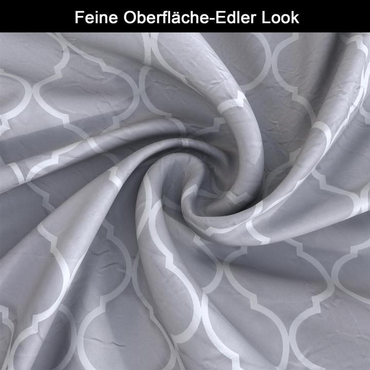 Produktbild Intirilife Bettbezug Kissenbezug in GRAU WEIss (Duvetbezug, 135 x 200 cm)