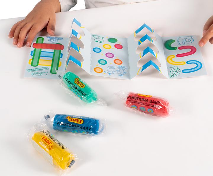 Actual product image Jovi Plastilina Baby My First Case with 4 bars modeling clay and 3 different wooden rolling pins