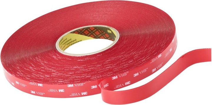 3M VHB-Klebeband, kurze Rolle, Acrylschaum, 19mm x, Transparent (4910F 19MMX) (19 mm)