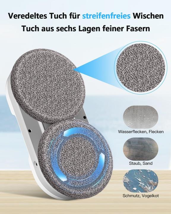 Produktbild Hixzap Fensterputzroboter mit Ultraschall-Wasserstrahl