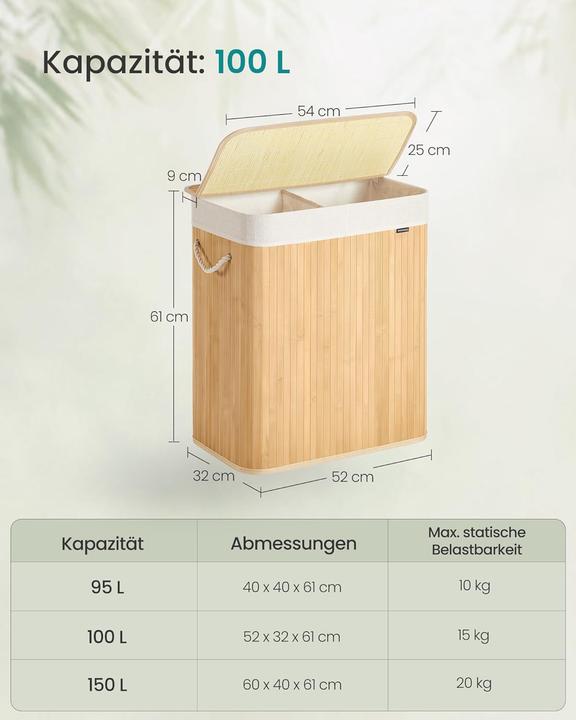 Image du produit Songmics Panier à linge (100 l)