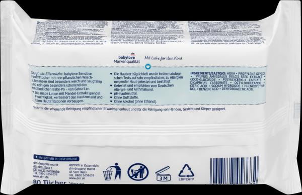 Produktbild dm babylove Sensitive (160 Stück)