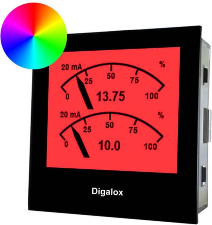 Actual product image TDE Instruments Digital DIN rail meter Digalox Graphic DIN meter for 2x 0/4 20mA with multiple display