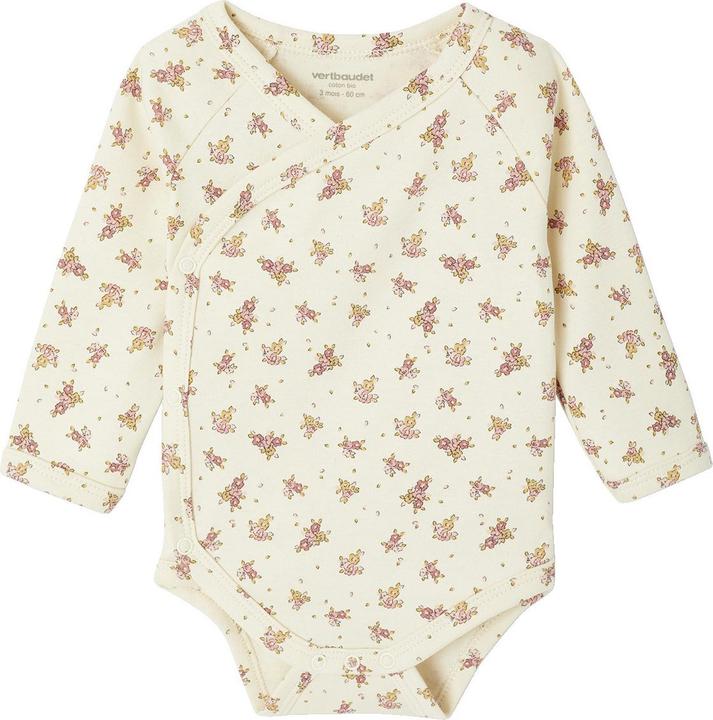 Actual product image Vertbaudet Bio-Kollektion: 5er-Pack Baby Wickelbodys mit langen Ärmeln (74)