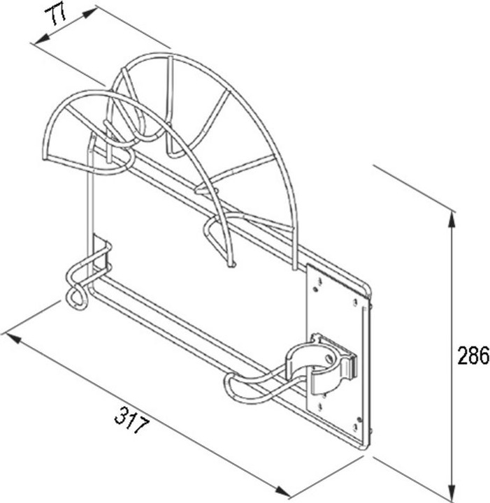 Produktbild OK-Line Draht-Schlauchhalter weiss (1 Stk.)