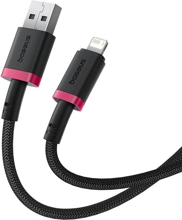 Produktbild Baseus Dura Schnellladekabel Typ A zu IP 2.4A 2 m Schwarz Rot (2 m)