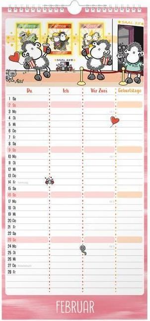 Image du produit Sheepworld Planificateur de partenariat (23 x 49 cm, Allemand)