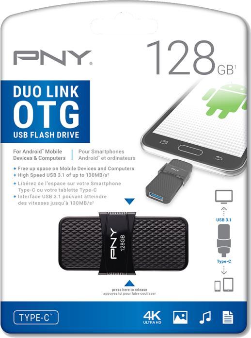 Actual product image PNY DUAL-LINK OTG TYPE C 128GB (128 GB, USB-A)