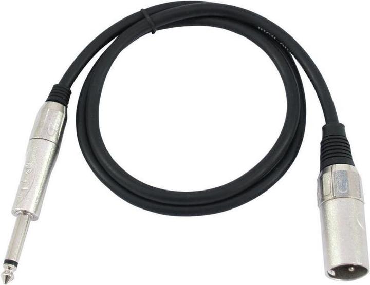 Actual product image Omnitronic Adapter cable XLR(M)/jack mono 0.9m sw (0.90 m, XLR Cables)