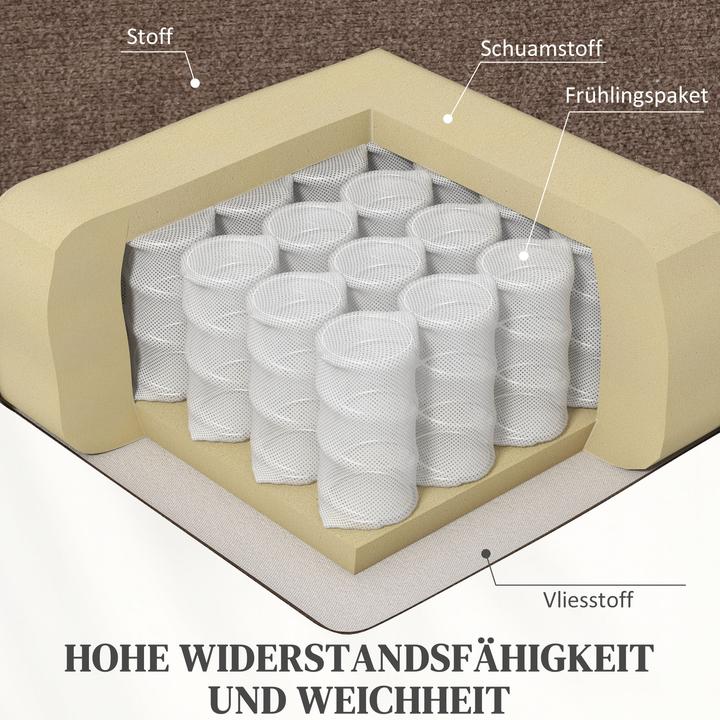 Produktbild Homcom Sessel mit Aufstehhilfe Polyester, Metall Braun