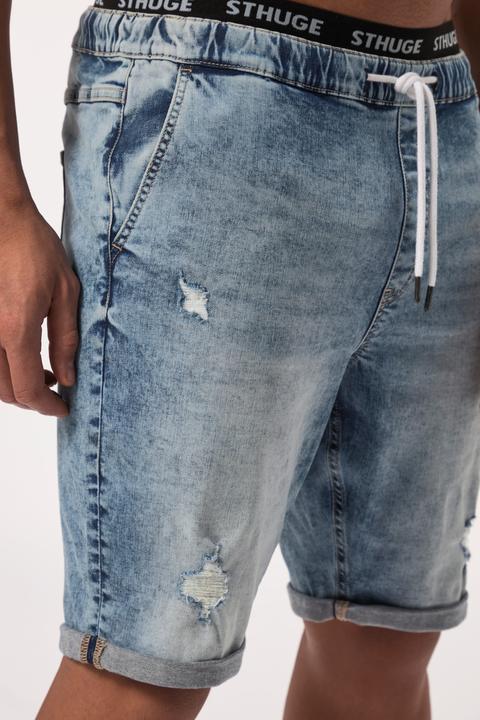 Actual product image Sthuge denim Bermuda shorts FLEXLASTIC®, denim, destroyed, up to 8XL (8XL)