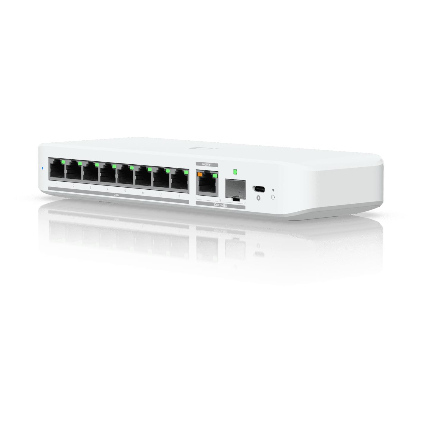 Ubiquiti UniFi Flex 2.5G (9 Ports), Netzwerk Switch, Weiss