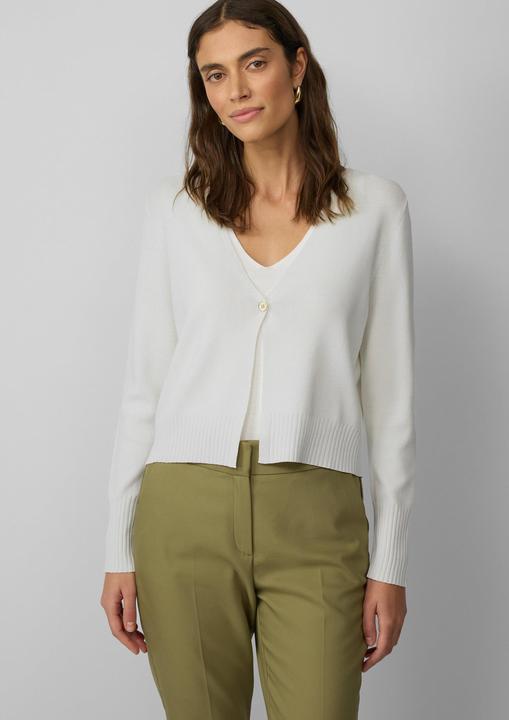 Immagine prodotto S.Oliver Strickjacke Kurzer Feinstrick-Cardigan aus Viskosemix mit Knopf (46)