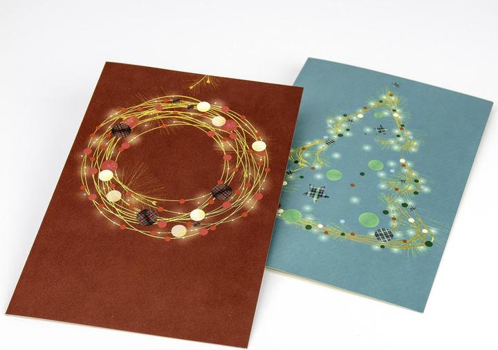 Produktbild ABC Weihnachtskarte Frohe Weihnachten und Neujahr (6 Stk.)