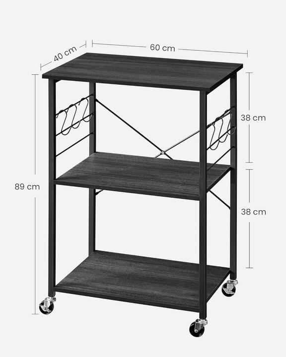 Songmics Kitchen shelf on castors