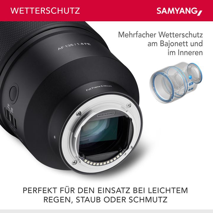 Actual product image Samyang AF 135mm f/1.8 FE (Sony E, full size, APS-C / DX)