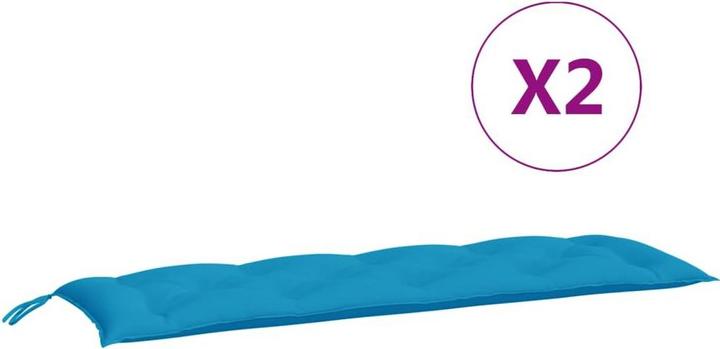 Actual product image vidaXL Garden bench cushions 2 pcs. O x ford fabric (150 x 50 x 7 cm)