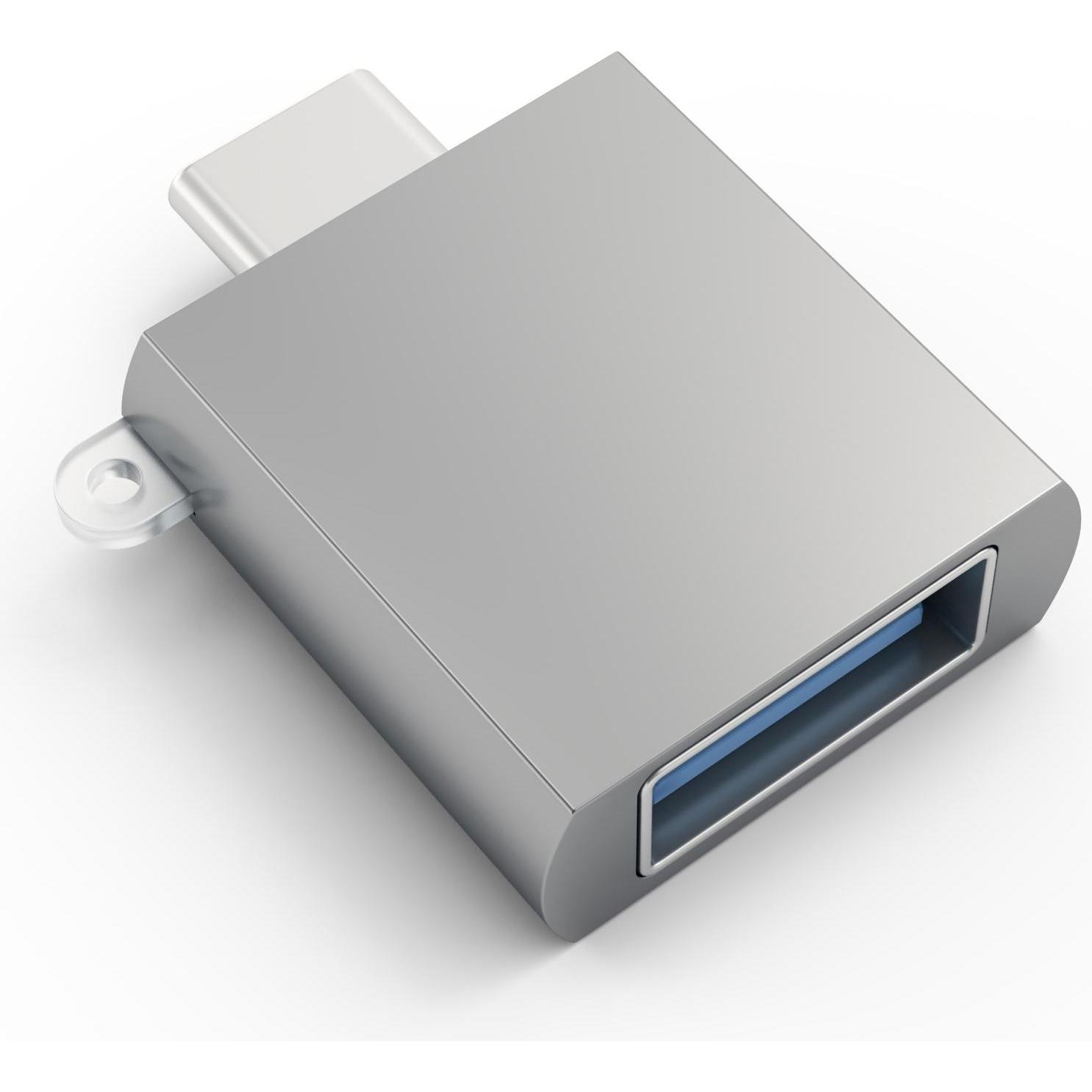 Satechi USB-C zu (USB-A, USB Typ-C, 4 cm), Data + Video Adapter, Grau