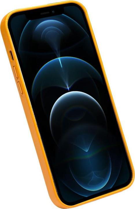 Image du produit QiAlino Coque cuir véritable (compatible MagSafe) Orange (Apple iPhone 12 Pro Max)