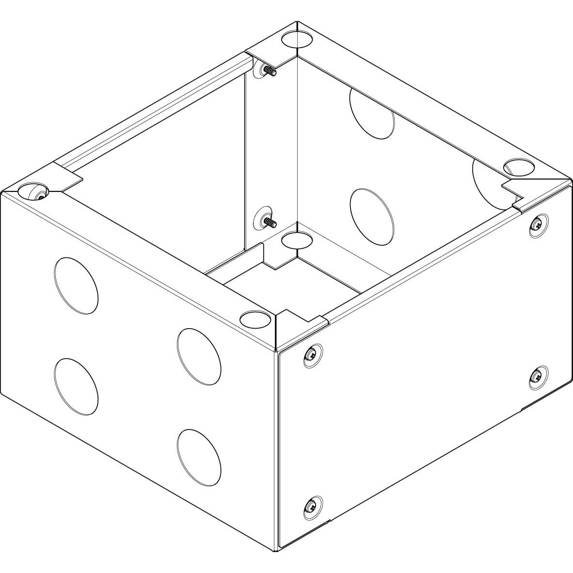 ABN UT120 Standsockel RAL7022 B/H/T 340/200/340mm, Serverschrank Zubehör, Grau