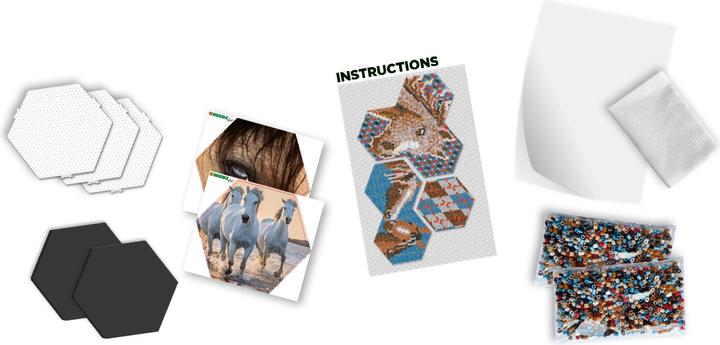 Produktbild Ses Beedz Art - Hex Tiles Horses