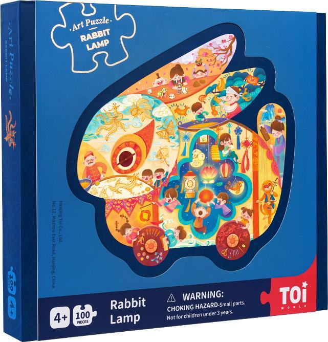 Actual product image Toi World Art Series Floor Puzzle 100 pcs. with performances from Chinese Culture - Rabbit - 5+ Year (100 pieces)