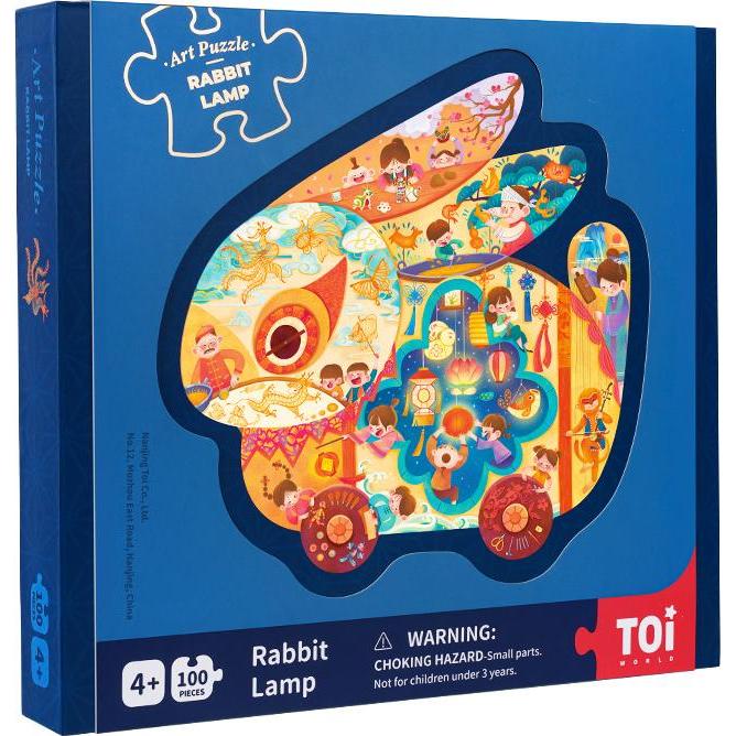 Thumbnail - Toi World Art Series Floor Puzzle 100 pcs. with performances from Chinese Culture - Rabbit - 5+ Year