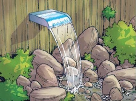 Produktbild Ubbink Nevada - 90 - LED - Edelstahl - Wasserfall