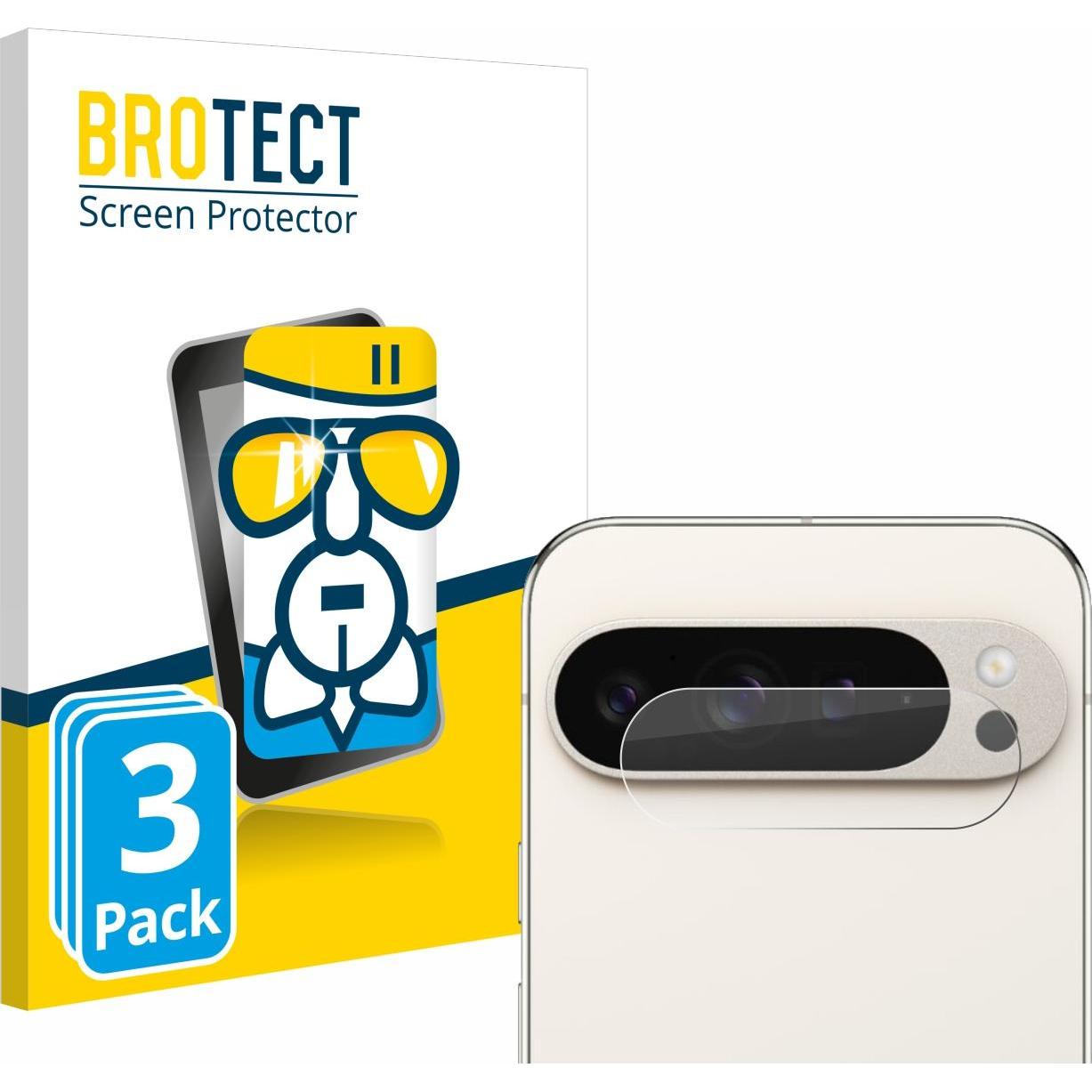 BROTECT Schutzglas Schutzfolie Glas Folie Displayschutz klar (3 Stück, Google Pixel 9 Pro XL), Smartphone Schutzfolie, T...