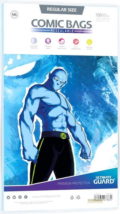 Immagine prodotto Ultimate Guard UGD020019 - Sacchetti per fumetti Resealable Regular Size (100 x)