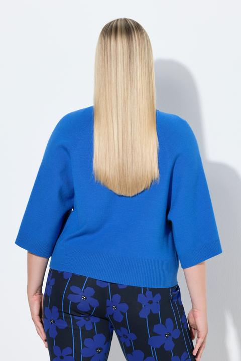 Produktbild Ulla Popken Pullover, kurz, Rundhalsausschnitt, 3/4-Arm (62)