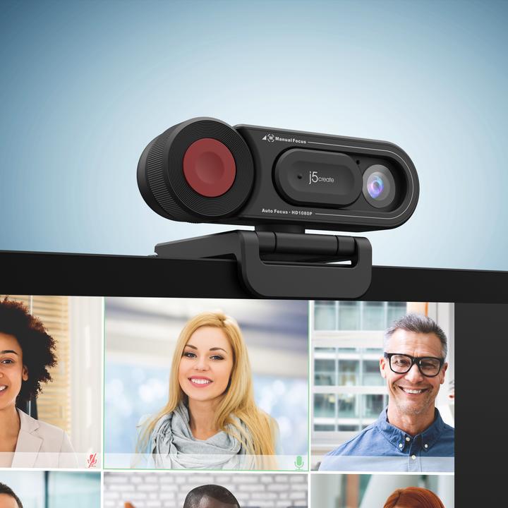 Actual product image j5Create JVU250 Webcam HD con commutazione di messa a fuoco automatica e manuale, 2 MP, 1920 x 1080 (2 Mpx)