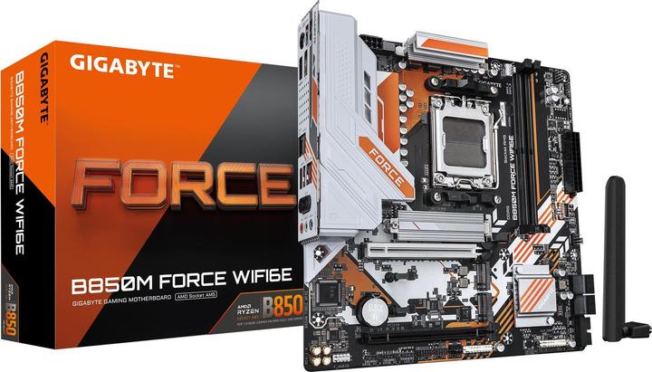 Productafbeelding Gigabyte Mainboard||AMD B850|SAM5|Micro-ATX|Memory DDR5|Memory slots 2|B850MFORCEWF6E (AM5, AMD B850, mATX)