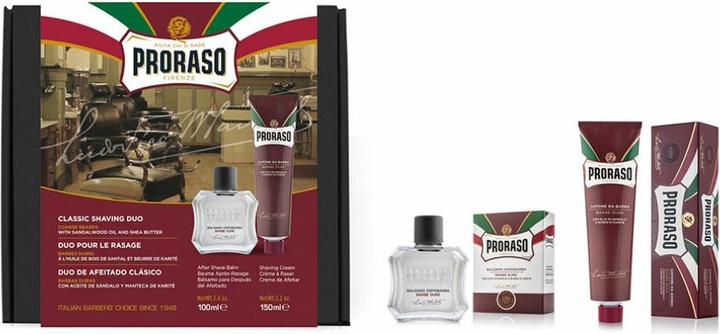 Immagine prodotto Proraso Duo da barba classico rosso (Balsamo dopobarba, 100 ml)