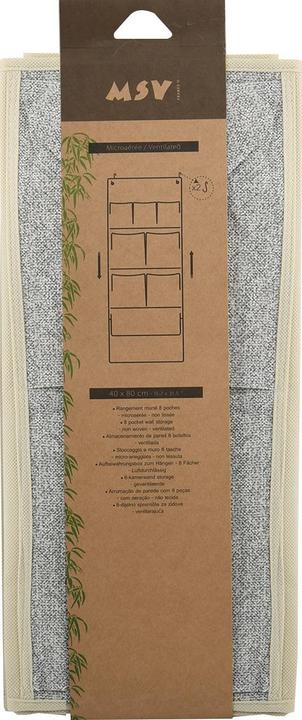 Image du produit MSV RANGEMENT MURAL 8 POCHES 40X80CM GRIS