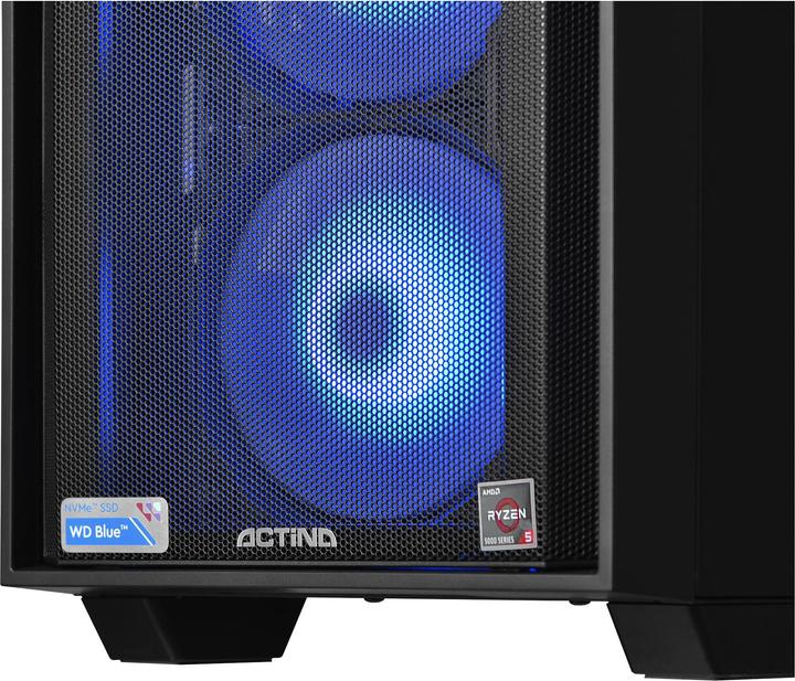 Produktbild Actina 5901443335832 PC Mini Tower AMD Ryzen??? 5 5600 DDR4-SDRAM SSD AMD Radeon RX 7600 Black (1000 GB, 16 GB, AMD Ryzen 5 5600, Radeon RX 7600)