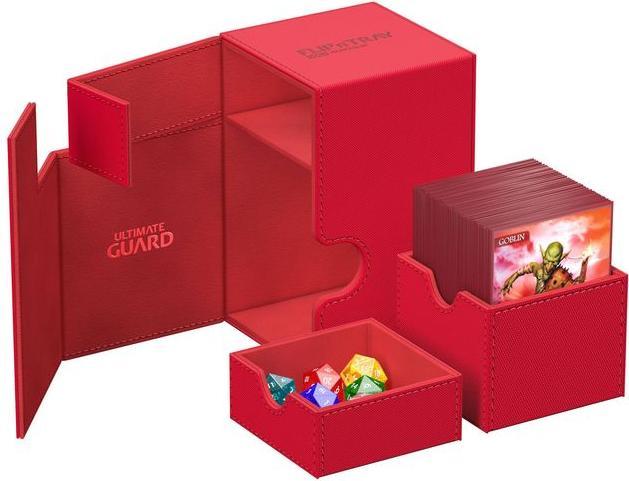 Image du produit Ultimate Guard Boîte à cartes Flip'n'Tray XenoSkin Monocolor 100+ Rouge