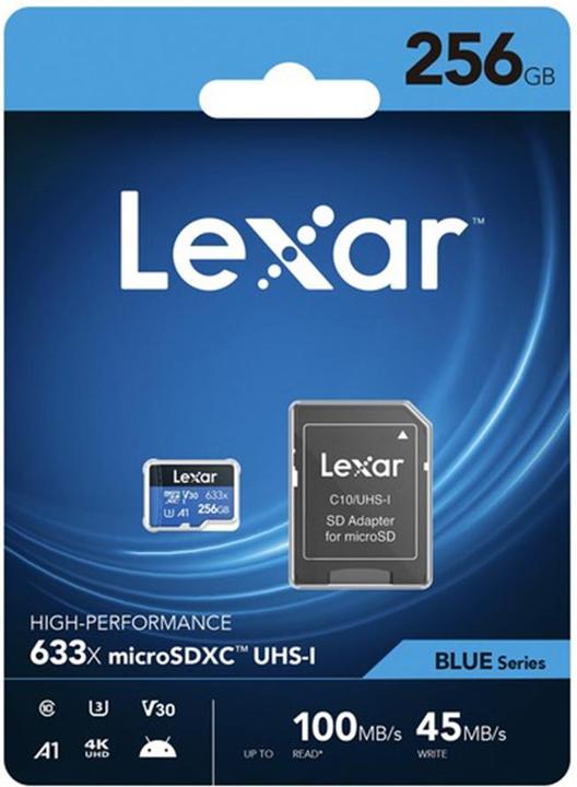 Produktbild Lexar High-Performance 633x (256 GB, microSDXC, U3, UHS-I)