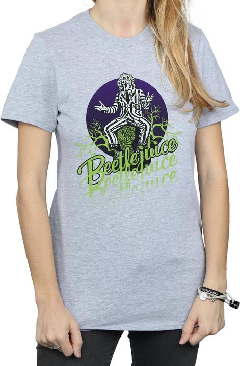Image du produit Beetlejuice Femme/Ladies Faded Pose Cotton Boyfriend T-Shirt (XXL)