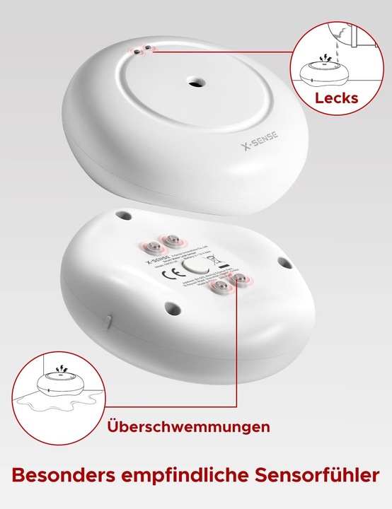 Produktbild X-Sense 3x Wasserlecksensoren mit Basisstation