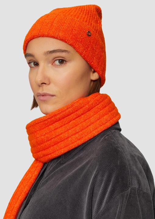 Actual product image S.Oliver Mütze Strickbeanie aus Wollmix mit Logo-Detail