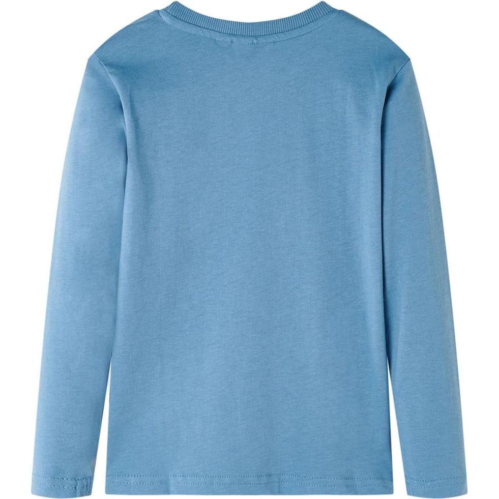 Thumbnail - VidaXL, Jungen, Shirt, Kinder-Langarmshirt Mittelblau 104,Material: 100, Blau, (104)