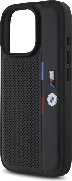 Produktbild BMW BMHCP16X23PUPVK iPhone 16 Pro Max 6.9" czarny/black hardcase M Perforated Tricolor Detail Line (Apple iPhone 16 Pro Max)