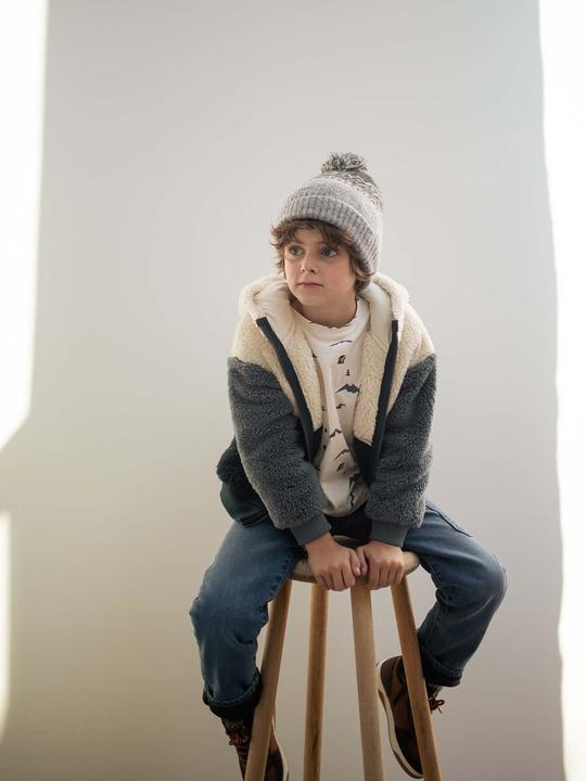 Immagine prodotto Vertbaudet Jungen Teddyfleecejacke mit Kapuze (110)